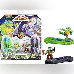 Akedo Ninja Turtles Leonardo Vs Rocksteady